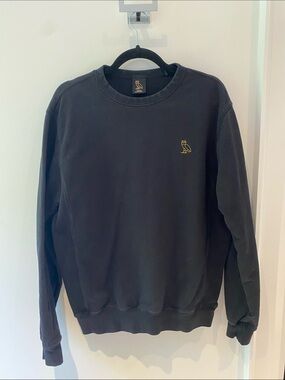 OVO Black Crewneck Sweatshirt with Gold Owl Logo